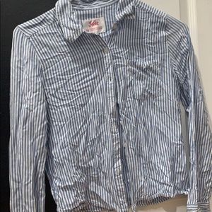 Light blue with stripes button up shirt
